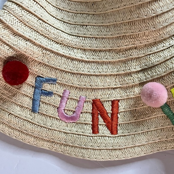 Target Straw Sun Hat with “Fun in the Sun” Embroidery – Women’s Wide Brim - Picture 11 of 14